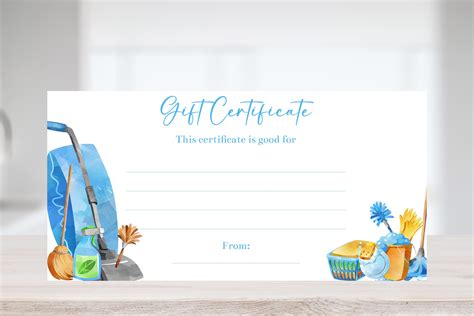 Cleaning Gift Certificate Template